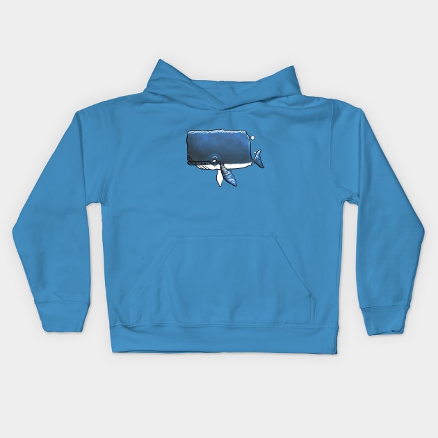 Blue Whale ...with gas Kids Hoodie by Wozzozz